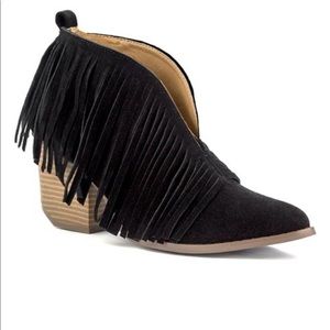 beast fringe booties